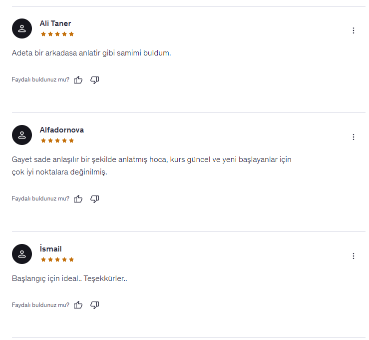 Udemy Öğrenci Kanıtı 2